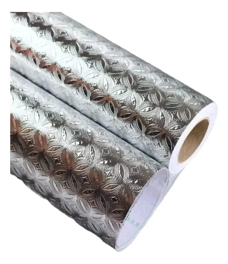 PAPEL ALUMINIO ADHESIVO 10M X 60CM PARA COCINA Y MANUALIDADES - 1