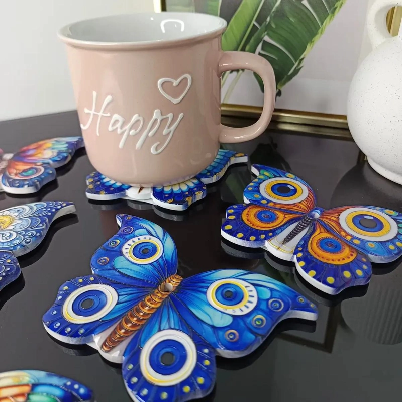JUEGO DE POSAVASOS DE CERAMICA Y CORCHO, 6 UNIDADES - 5
