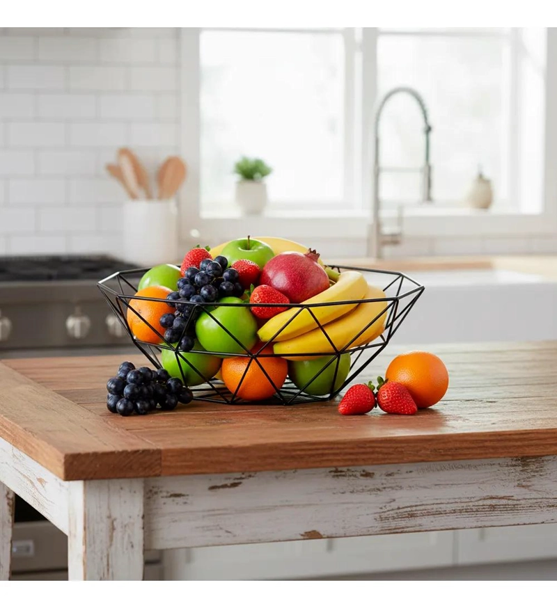 FRUTERO Y SERVILLETERO DE ACERO PARA DECORACION DEL HOGAR - 5
