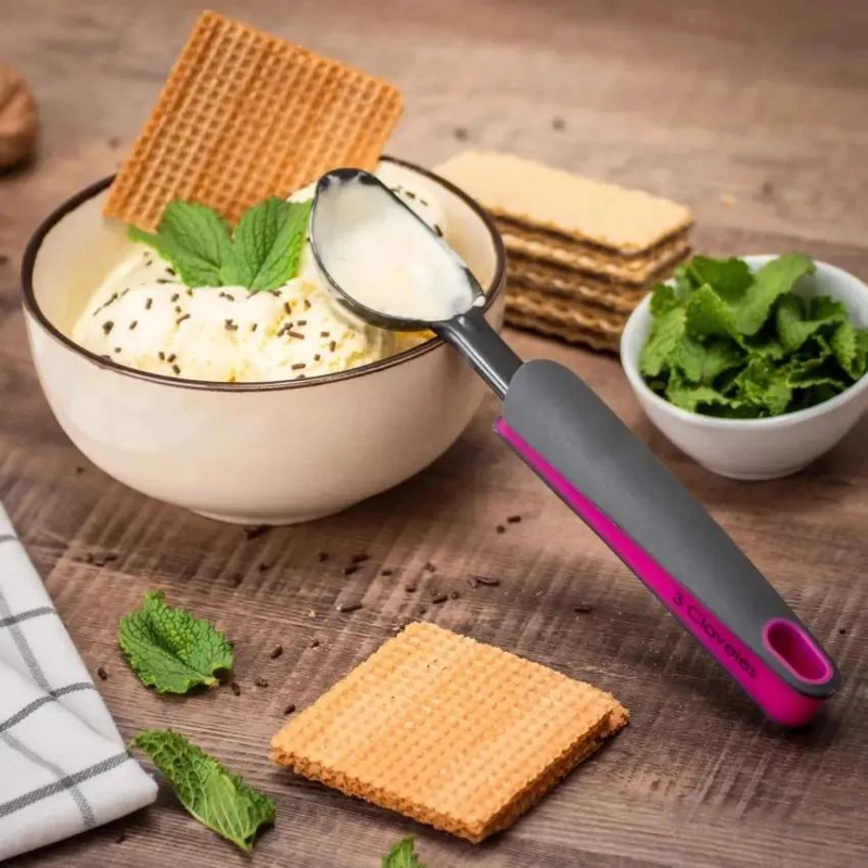 CUCHARA DE ACERO INOXIDABLE ANTIADHERENTE PARA HELADO 20 CM - 4
