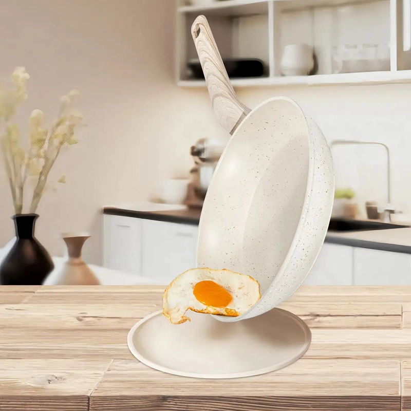 BATERIA DE COCINA ANTIADHERENTE 38 PIEZAS COLOR CREMA GRANITO - 1