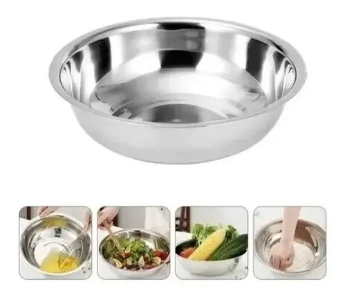 SET DE 5 BOWLS DE ACERO INOXIDABLE PARA MEZCLAR EN COCINA - 1