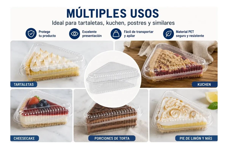 ENVASE TRIANGULAR PARA TARTALETAS Y POSTRES (50 UNIDADES) - 3