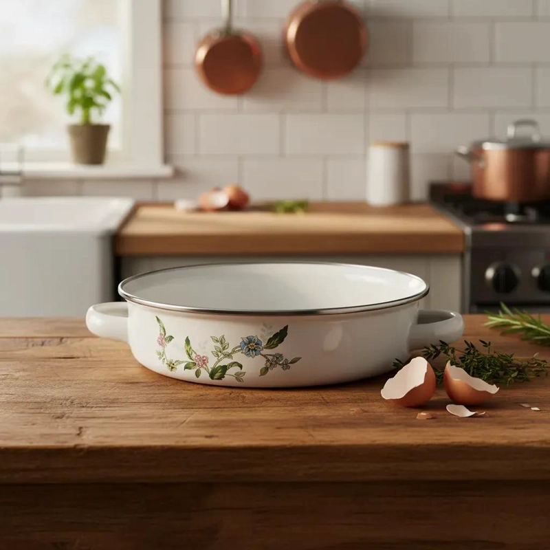 PAILA DE COCINA ESMALTADA PARA FREIR HUEVOS 16 CM - 4