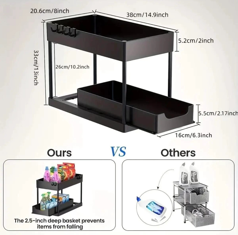 ESTANTE MULTIFUNCIONAL ORGANIZADOR DE COCINA Y BAÑO - 2