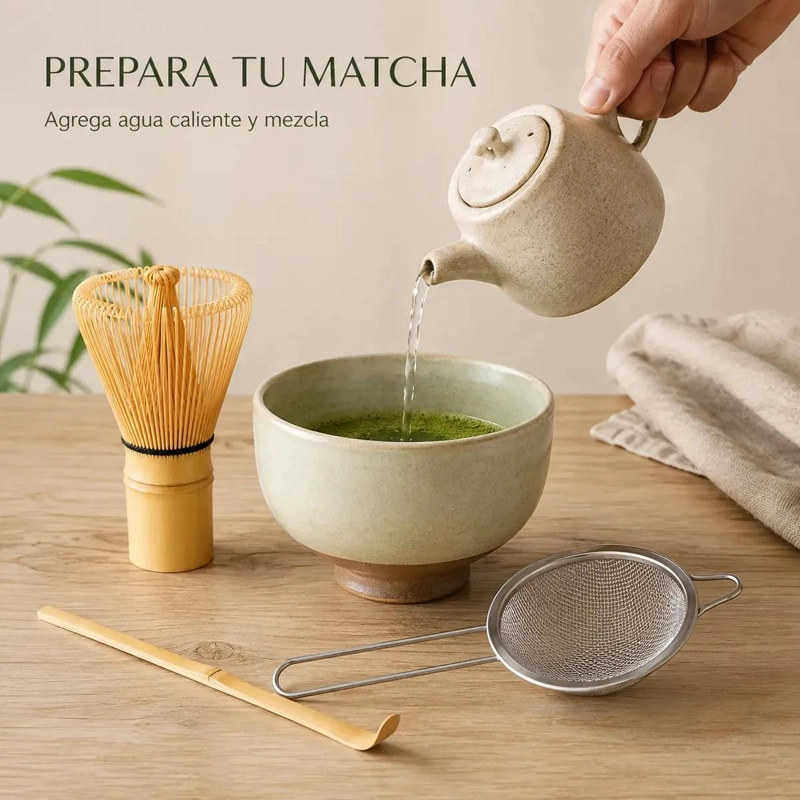 SET DE ACCESORIOS PARA PREPARAR TE  MATCHA EN CASA - 8