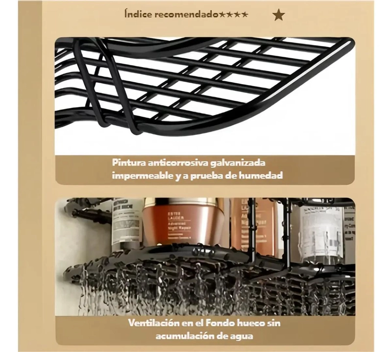 ORGANIZADOR DE BAÑO 3 ESTANTES PARA DUCHA Y COCINA - 3