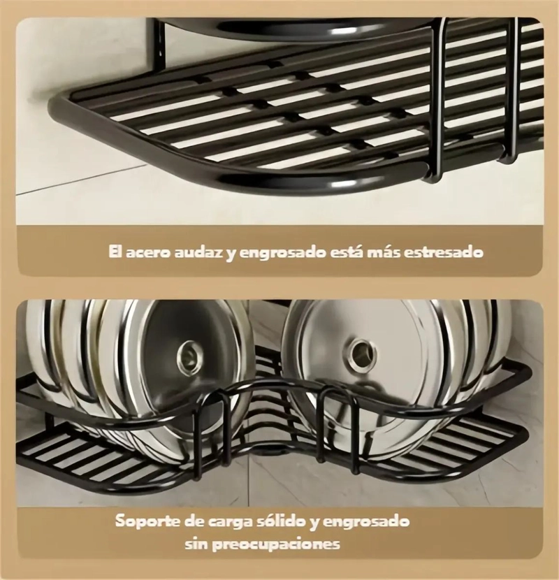 ORGANIZADOR DE BAÑO 3 ESTANTES PARA DUCHA Y COCINA - 4