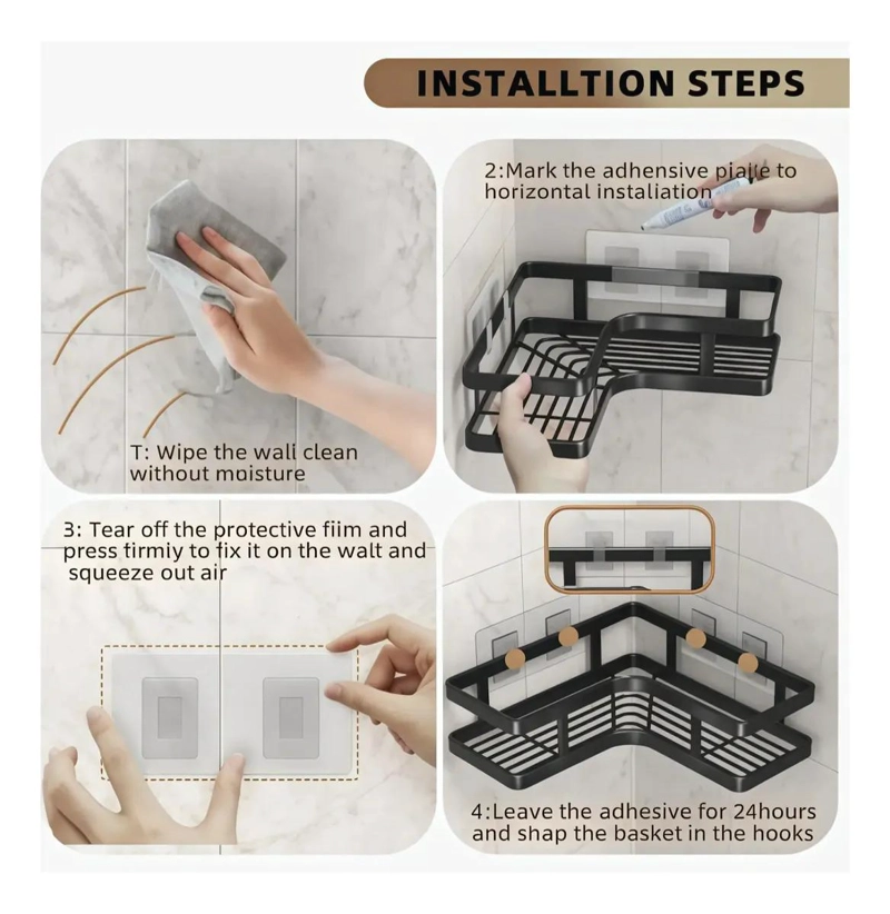 ORGANIZADOR DE BAÑO 3 ESTANTES PARA DUCHA Y COCINA - 7