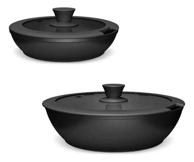 BATERIA DE COCINA 11 PIEZAS ALUMINIO FORJADO COLOR NEGRO - 5