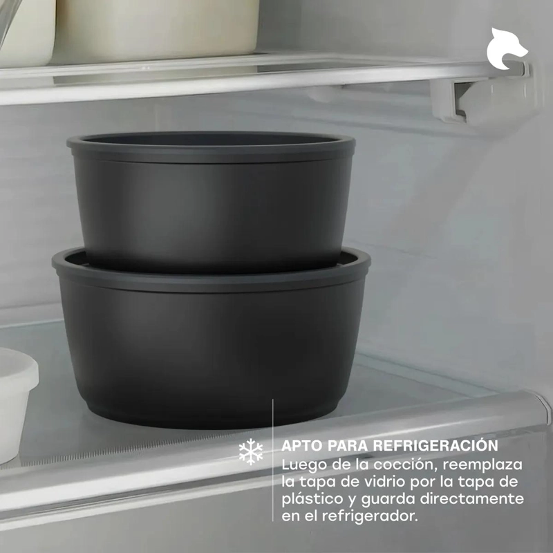 BATERIA DE COCINA 11 PIEZAS ALUMINIO FORJADO COLOR NEGRO - 8