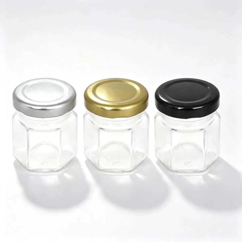 PACK DE 24 FRASCOS HEXAGONALES DE VIDRIO DE 45 ML - 3