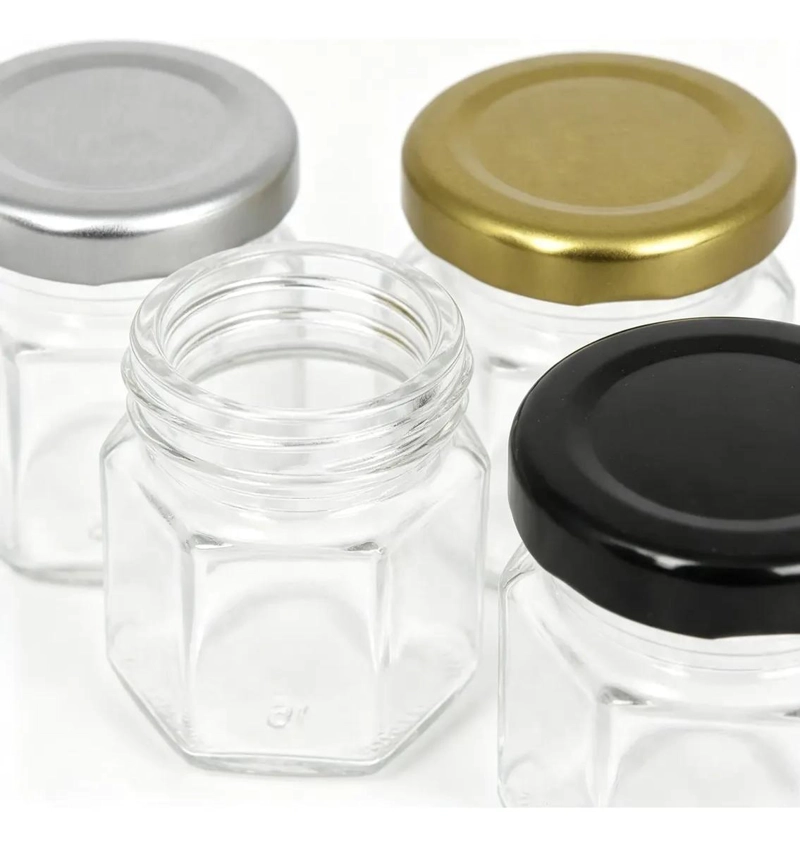 PACK DE 24 FRASCOS HEXAGONALES DE VIDRIO DE 45 ML - 4