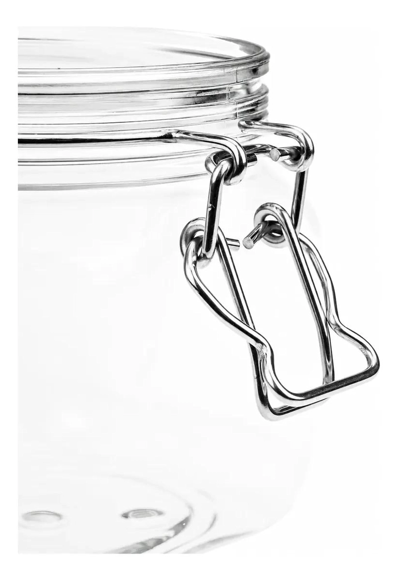TARRO DE VIDRIO HERME TICO CON TAPA DE BISAGRA PARA COCINA - 7