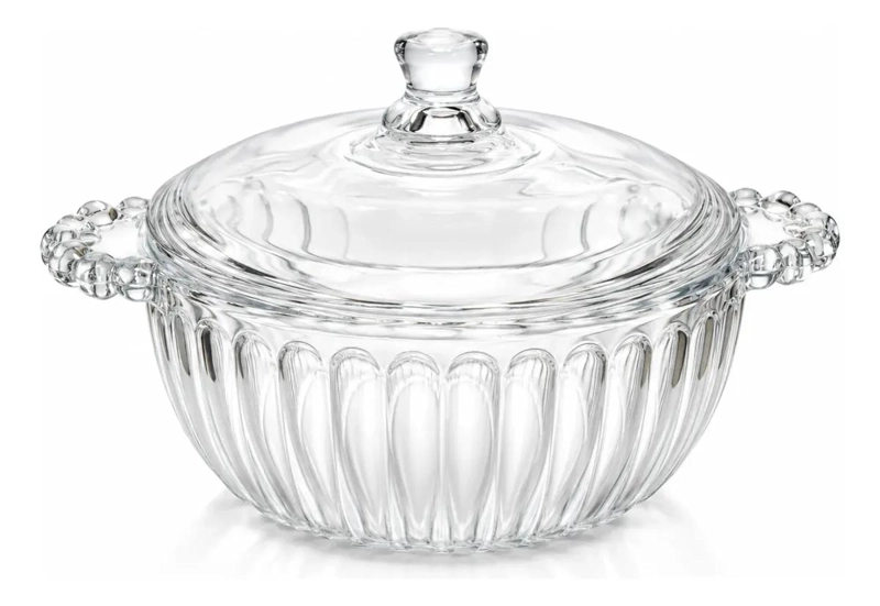 OLLA DE VIDRIO CON TAPA DE 1 LITRO PARA COCINAR - 2