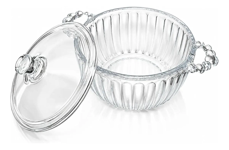 OLLA DE VIDRIO CON TAPA DE 1 LITRO PARA COCINAR - 3