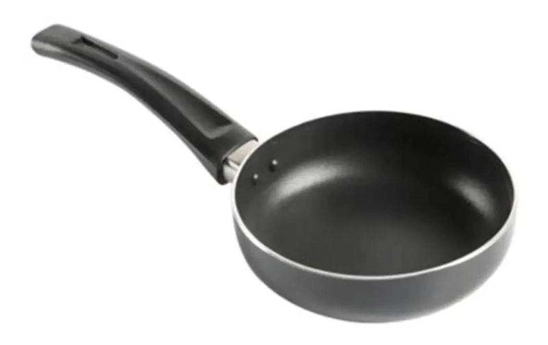 CACEROLA DE ALUMINIO NEGRA CON MANGO 12 CM SIN TAPA - 1