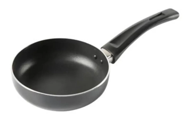 CACEROLA DE ALUMINIO NEGRA CON MANGO 12 CM SIN TAPA - 2