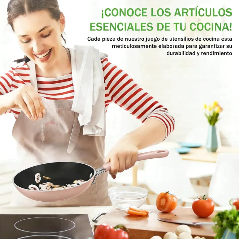 SET DE 7 OLLAS ANTIADHERENTES PARA COCINAR - 7