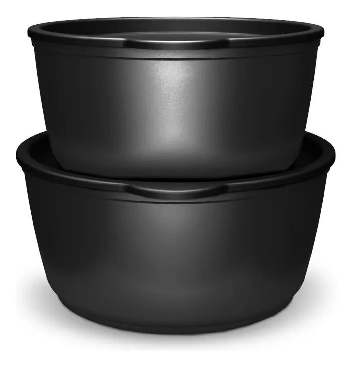 BATERIA DE COCINA 11 PIEZAS ALUMINIO FORJADO COLOR NEGRO - 4
