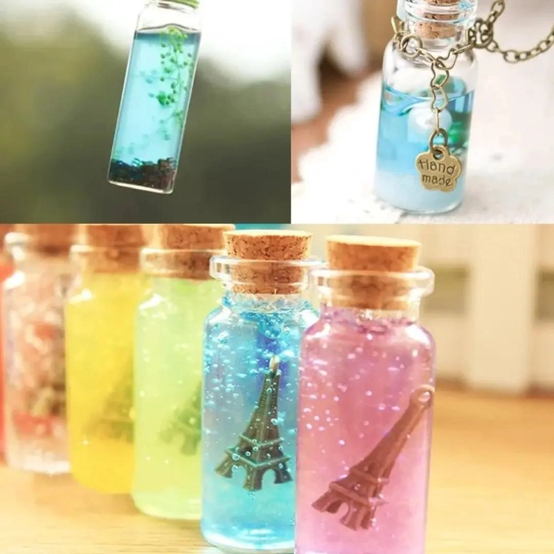 MINI FRASCOS DE VIDRIO CON CORCHO PARA MANUALIDADES Y SOUVENIRS - 3