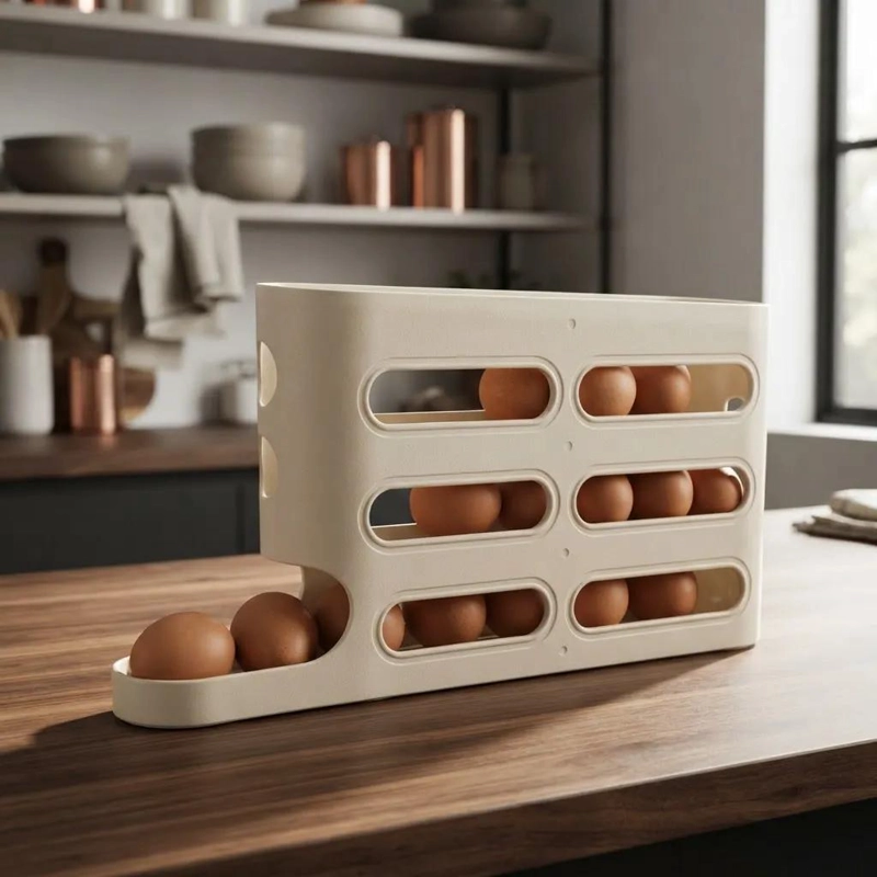 DISPENSADOR ORGANIZADOR DE HUEVOS PARA 18 UNIDADES EN COCINA - 2