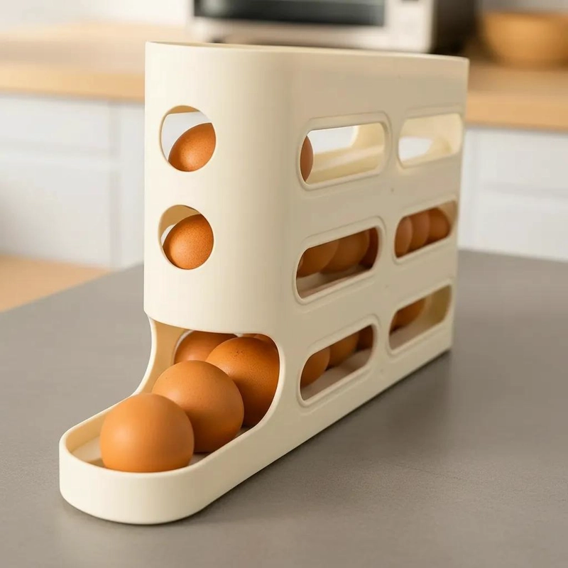 DISPENSADOR ORGANIZADOR DE HUEVOS PARA 18 UNIDADES EN COCINA - 6