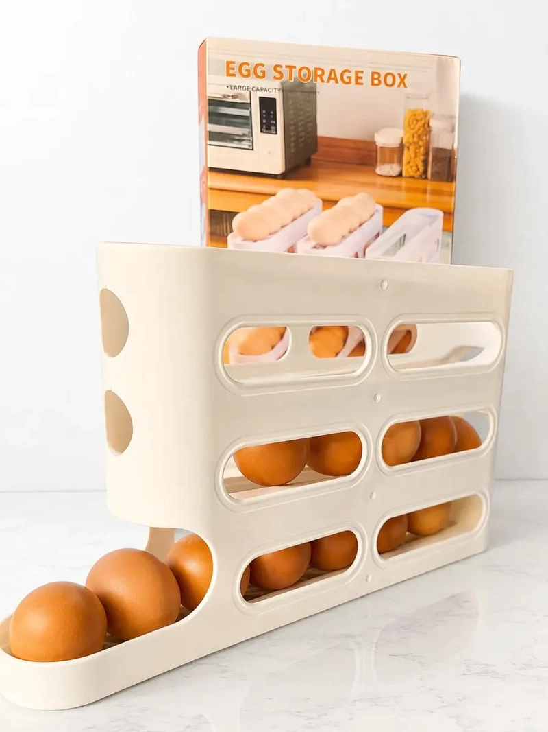 DISPENSADOR ORGANIZADOR DE HUEVOS PARA 18 UNIDADES EN COCINA - 7