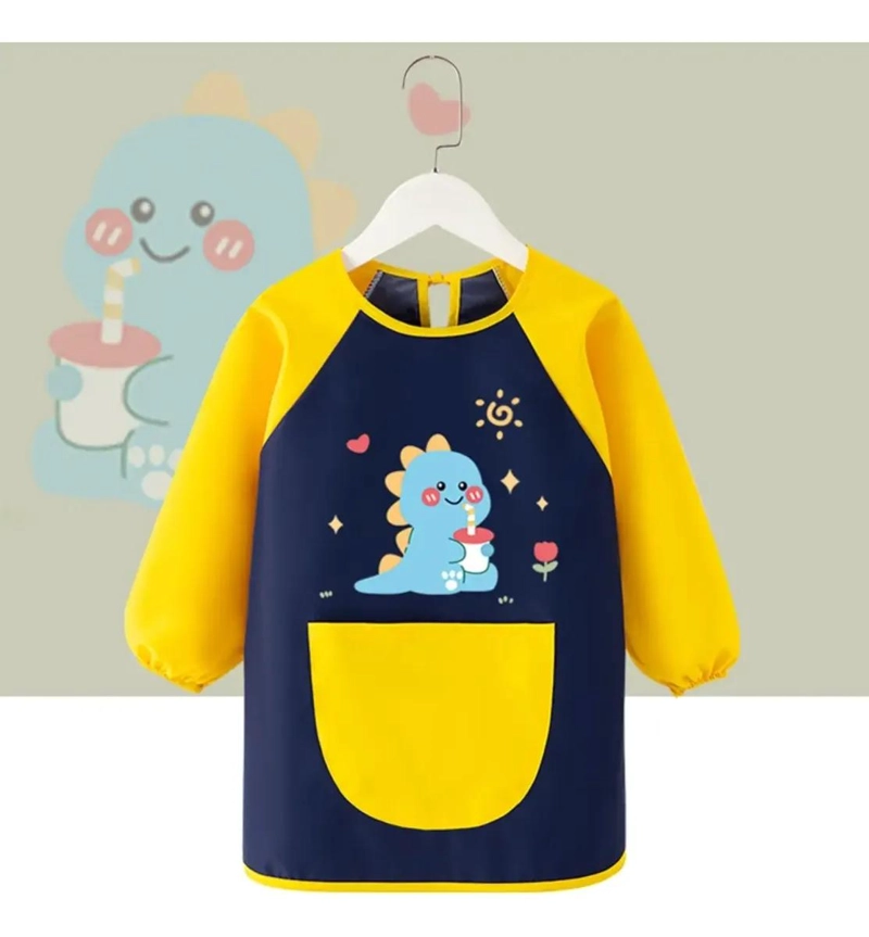 DELANTAL IMPERMEABLE PARA NIÑOS CON DISEÑO DIVERTIDO Y AJUSTABLE - 4