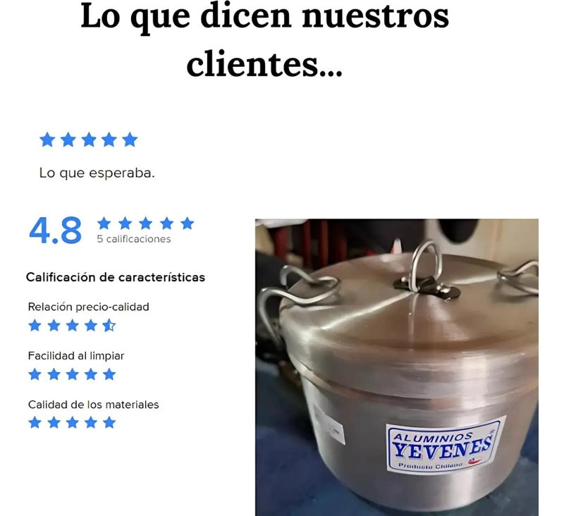 OLLA MARMITA DE ALUMINIO 14 CM PARA COCINAR Y LLEVAR COMIDA - 5