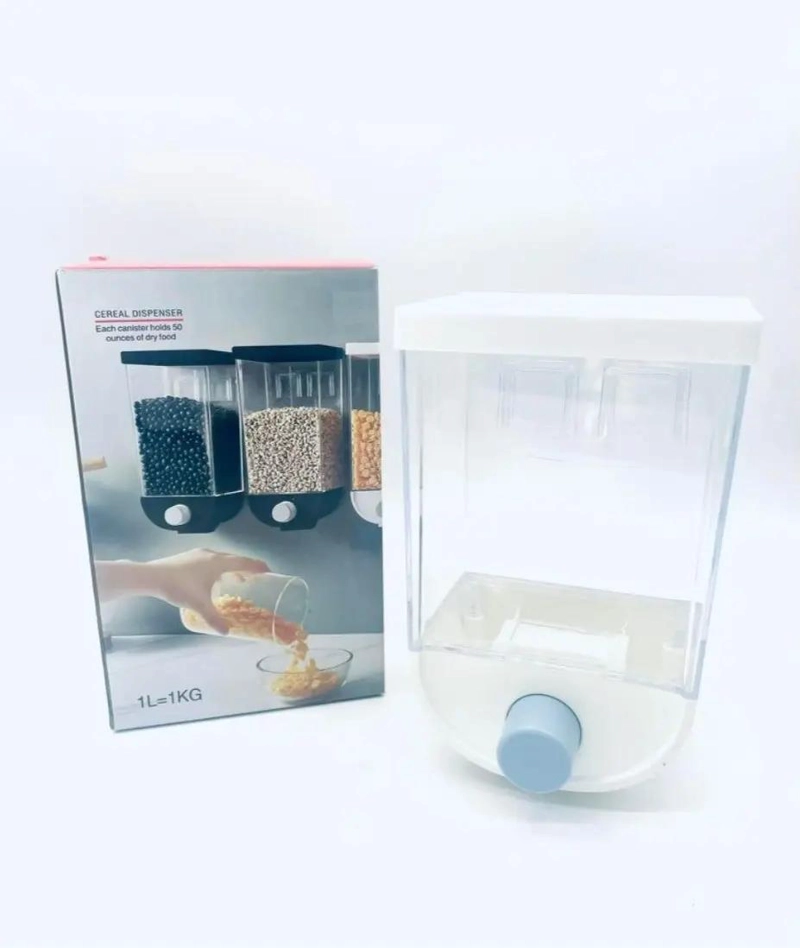 DISPENSADOR DE FRUTOS SECOS Y CEREALES BLANCO PARA COCINA - 3