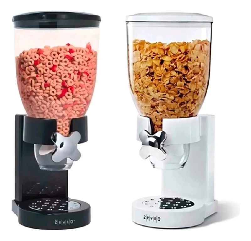 DISPENSADOR DE CEREALES NEGRO PARA MESA CON CAPACIDAD DE 2 LITROS - 2