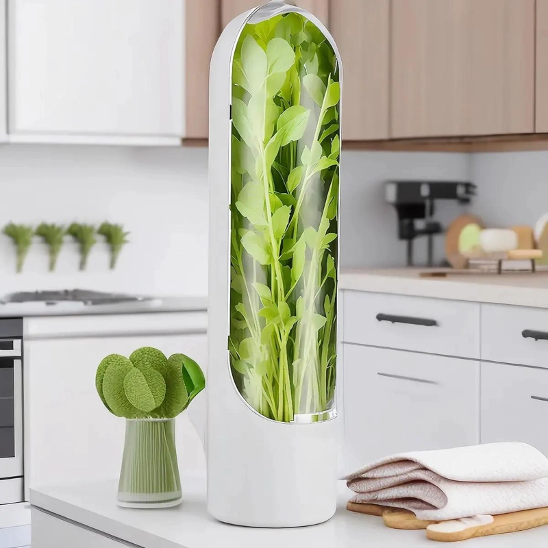 BOTELLA CONSERVADORA DE HIERBAS FRESCAS PARA REFRIGERADOR - 6