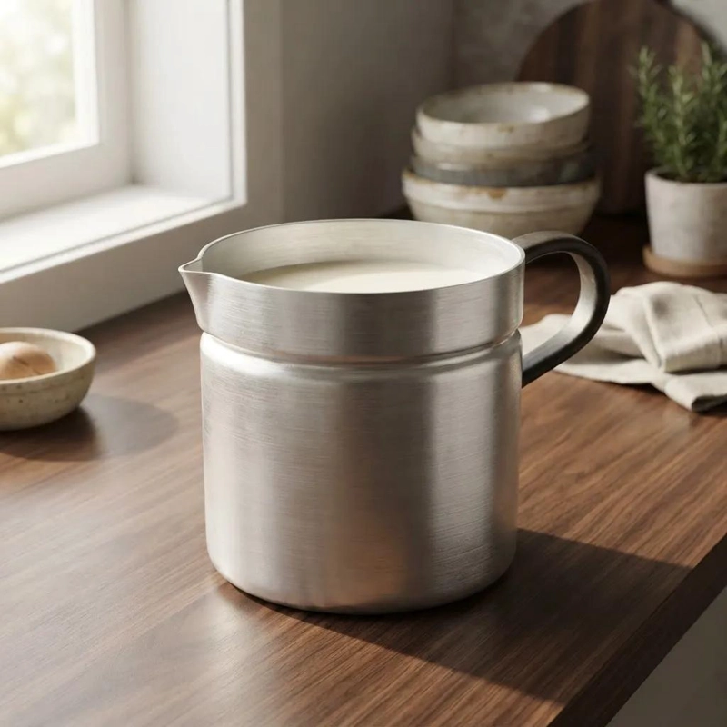 JARRA LECHERA DE ALUMINIO 900 ML PARA CALENTAR LECHE - 1