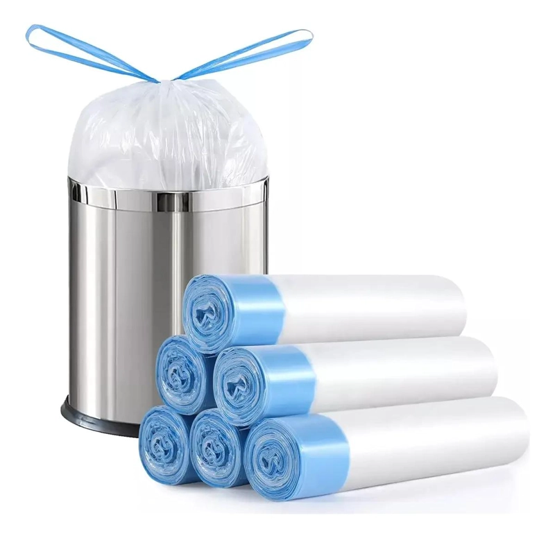 BOLSAS BIODEGRADABLES CON CORDON PARA BASURA 50X55 CM 20 UNIDADES - 1