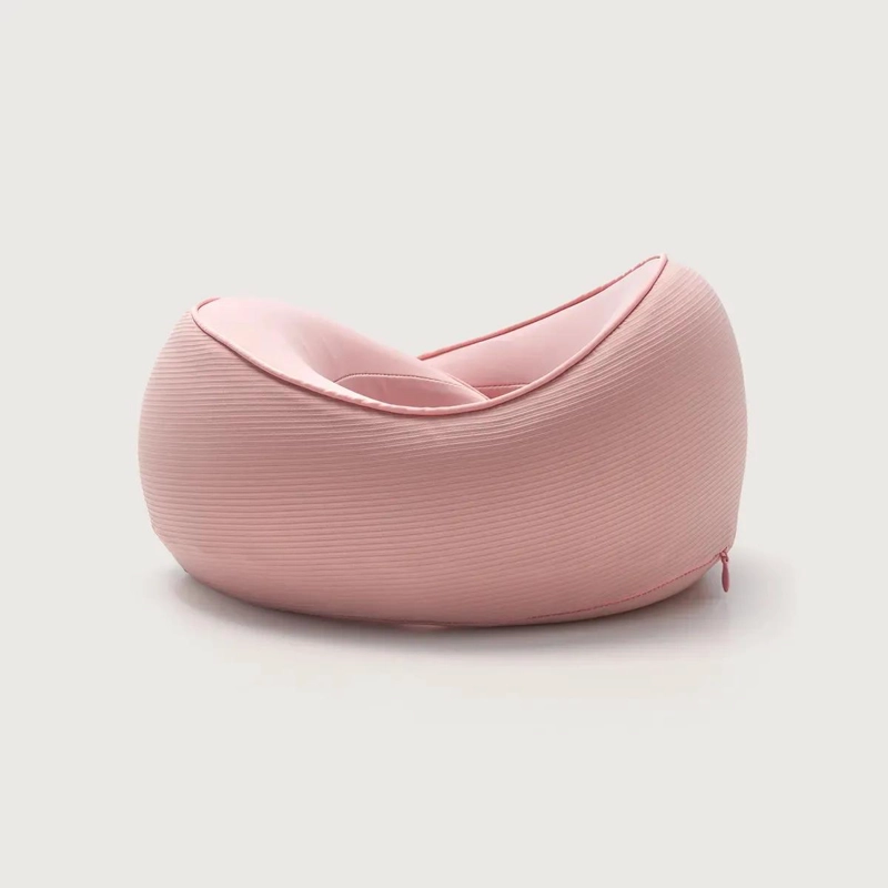 COJIN DE CUELLO PREMIUM PARA VIAJES ROSADO CON MEMORIA - 5