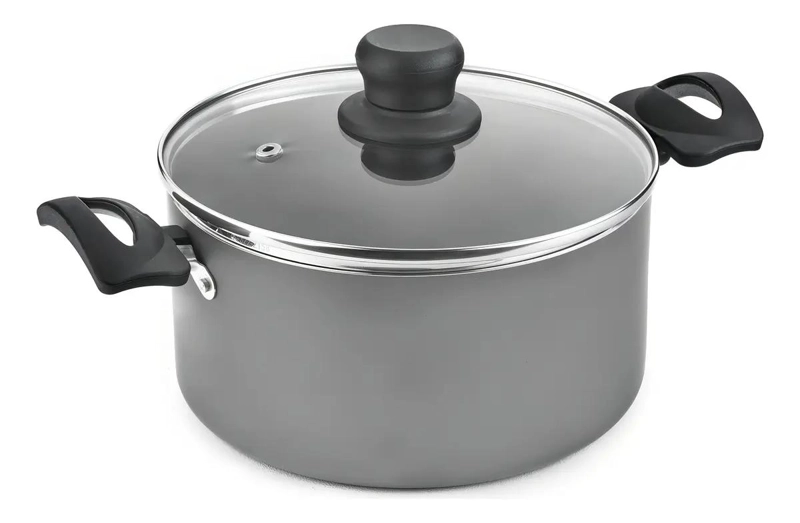 BATERIA DE COCINA ANTIADHERENTE DE 7 PIEZAS CON TAPA DE VIDRIO - 6