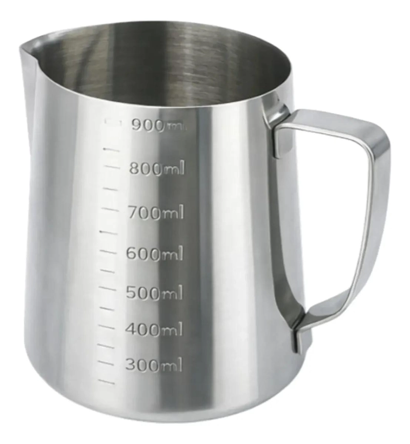 JARRA ESPUMADORA DE LECHE 900ML ACERO INOXIDABLE PARA CAFE - 1
