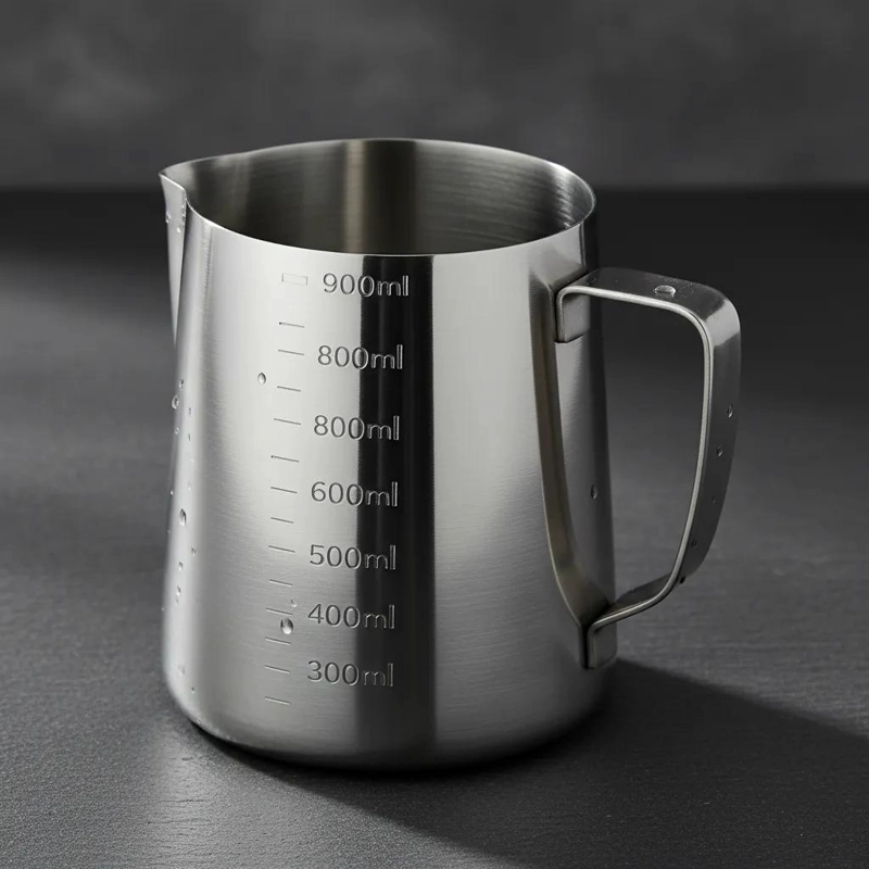 JARRA ESPUMADORA DE LECHE 900ML ACERO INOXIDABLE PARA CAFE - 5