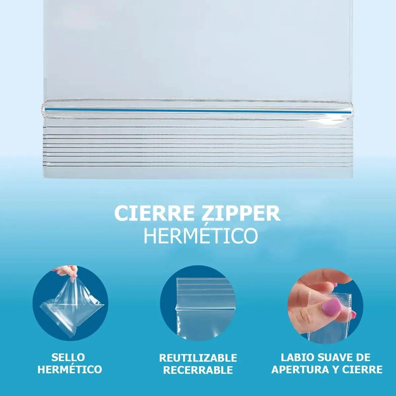 BOLSAS CON CIERRE HERME TICO 3X3 CM PARA ALMACENAMIENTO - 3