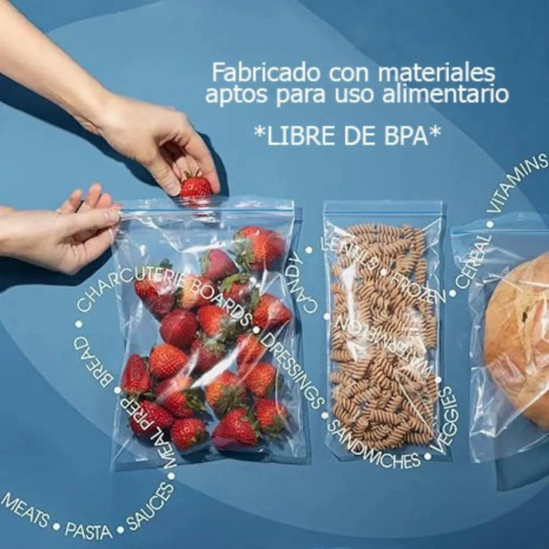 BOLSAS CON CIERRE HERME TICO 3X3 CM PARA ALMACENAMIENTO - 7