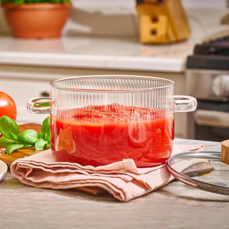 OLLA DE VIDRIO BOROSILICATO 1.8 LITROS CON TAPA ELEGANTE - 3