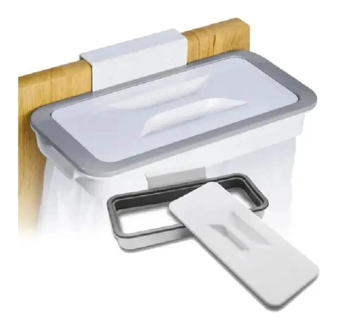BASURERO PORTATIL ERGONOMICO PARA COCINA EN COLOR BLANCO - 1