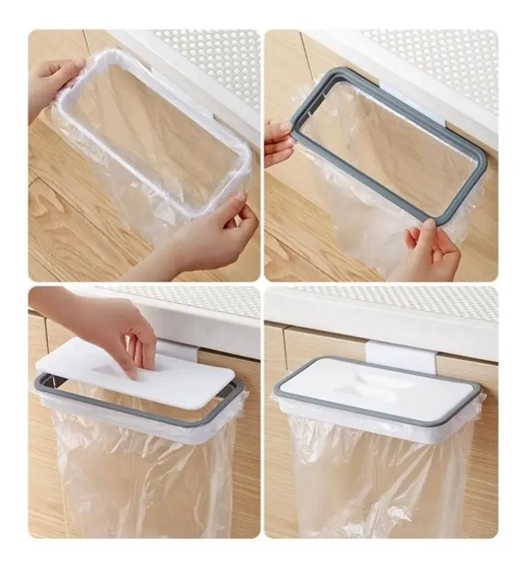 BASURERO PORTATIL ERGONOMICO PARA COCINA EN COLOR BLANCO - 2