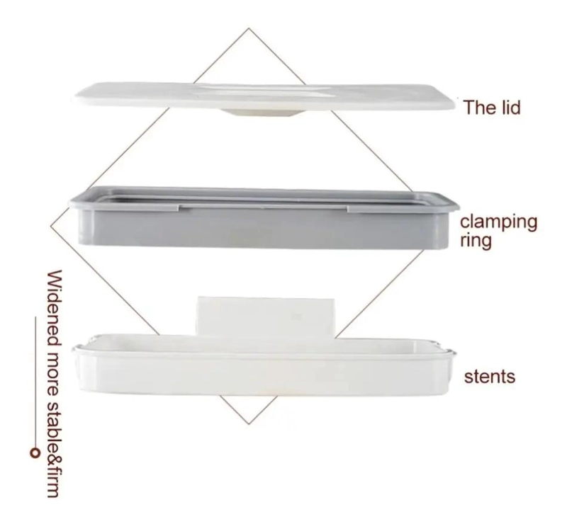 BASURERO PORTATIL ERGONOMICO PARA COCINA EN COLOR BLANCO - 4