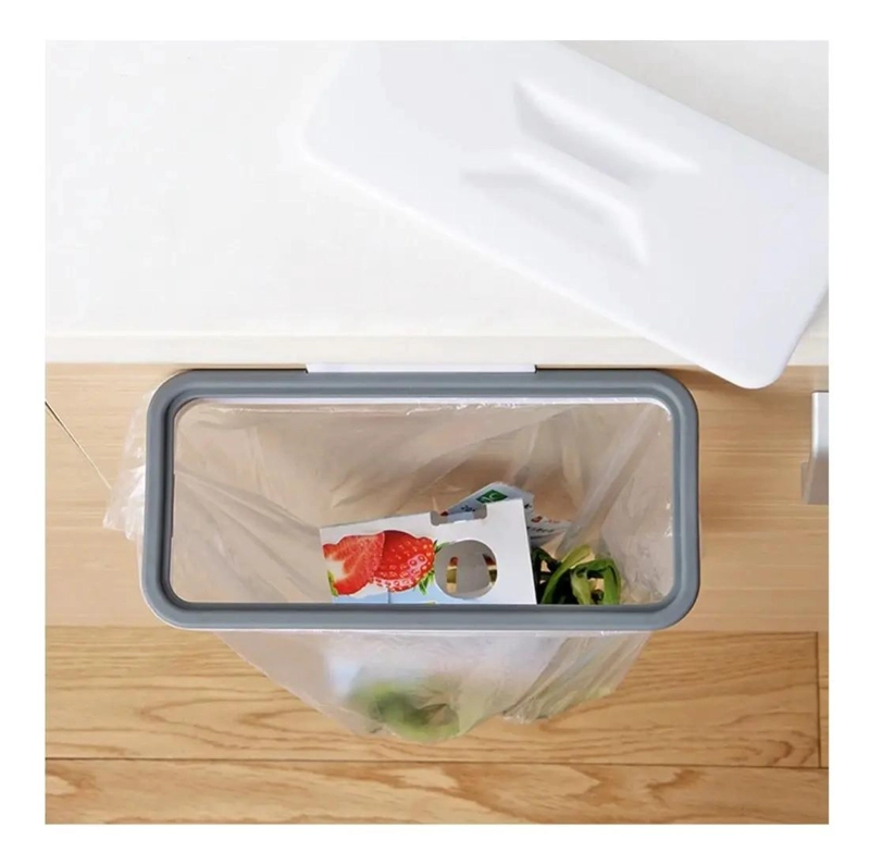 BASURERO PORTATIL ERGONOMICO PARA COCINA EN COLOR BLANCO - 5