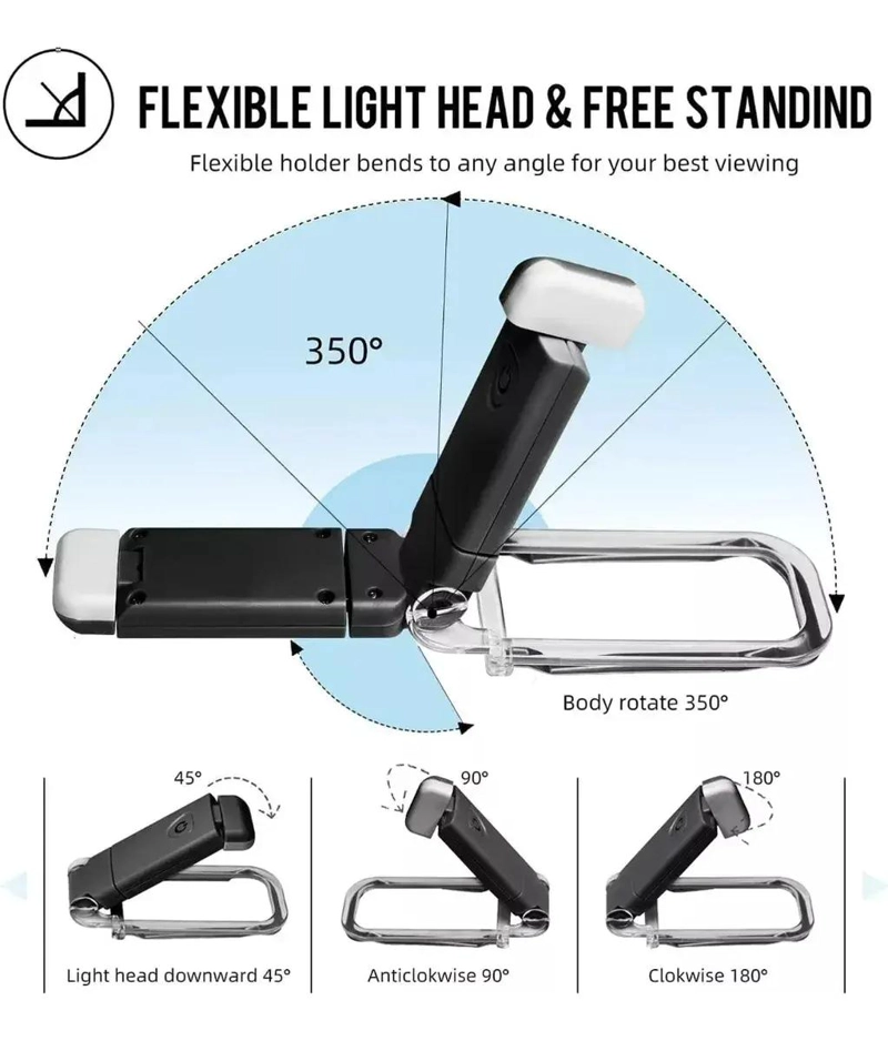 LUZ LED RECARGABLE PARA LECTURA CON SOPORTE FLEXIBLE - 2