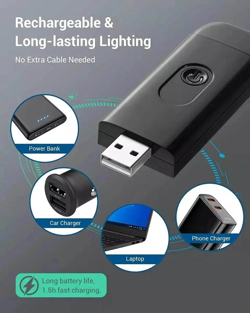LUZ LED RECARGABLE PARA LECTURA CON SOPORTE FLEXIBLE - 9