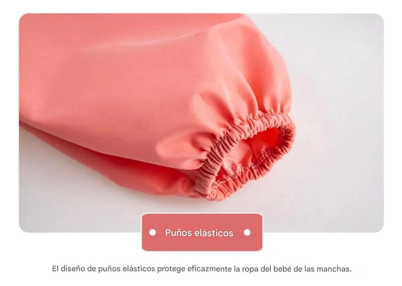 DELANTAL IMPERMEABLE ROSA PARA NIÑOS CON BOLSILLOS - 9