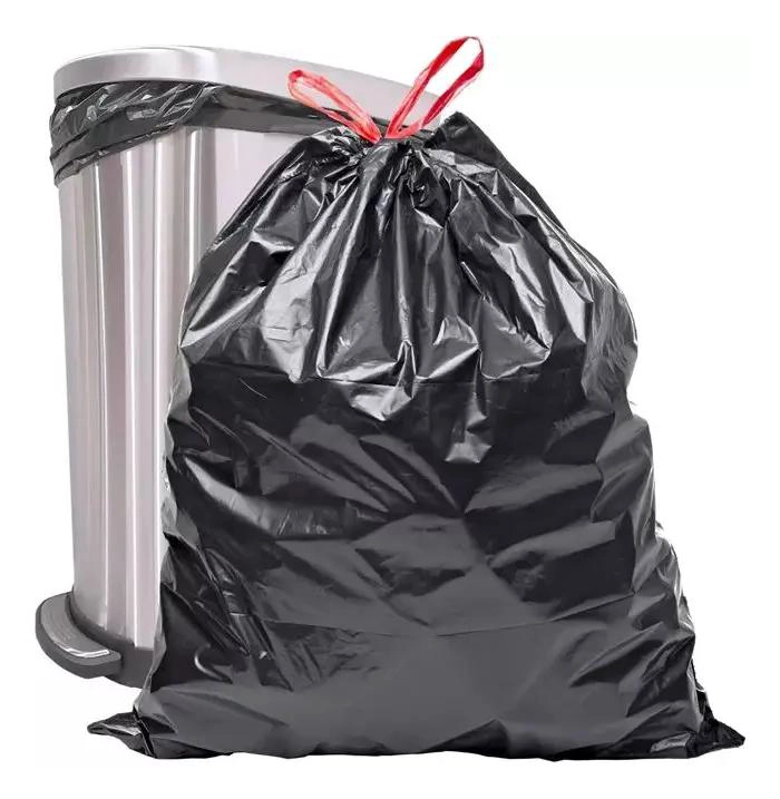 PACK DE 30 BOLSAS NEGRAS PARA BASURA CON CORDON 72X90CM - 4